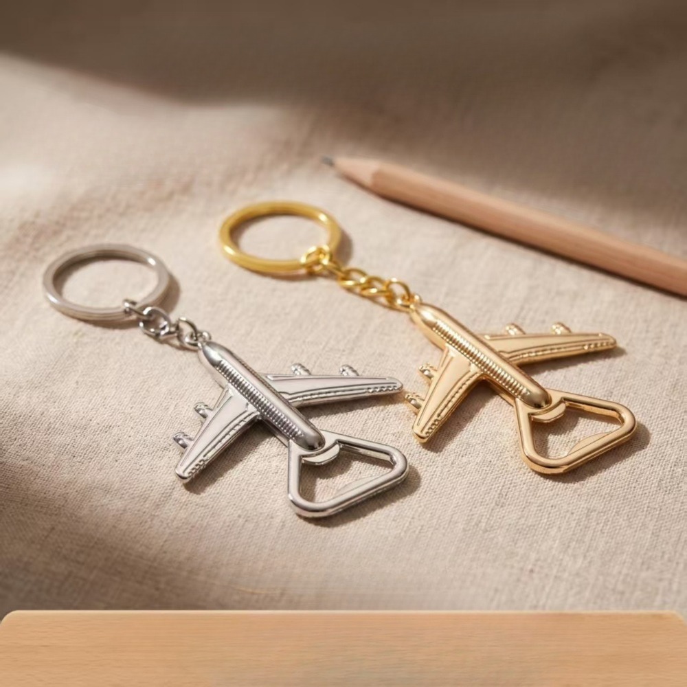 Bottle Opener Keyring - Kreatywny Personalizowany Brelok Metalowy Model Samolotu