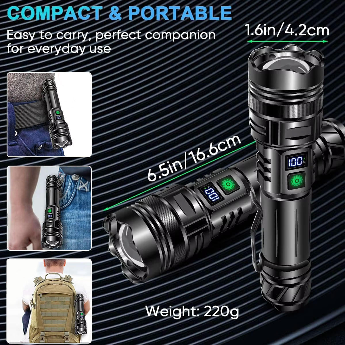 Latarka LED dużej mocy, ładowa – Edc Carry Pen recenzja i cena